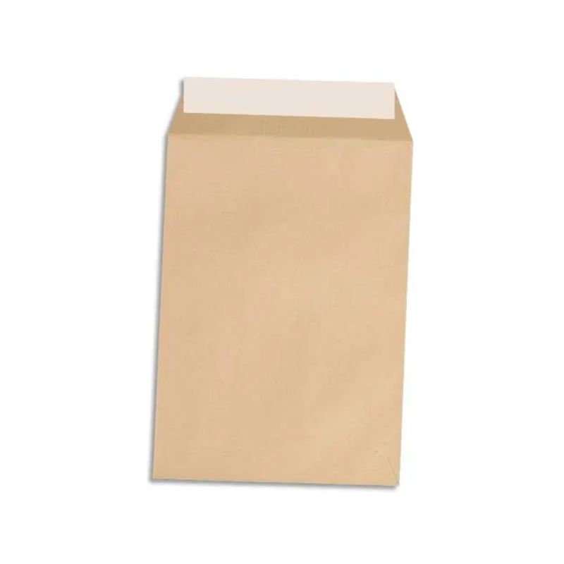 PERGAMY Boîte de 500 pochettes kraft Brun 90g C5 162x229 mm auto-adhésives PERGAMY Boîte de 500 pochettes kraft Brun 90g C5 162x229 mm auto-adhésives