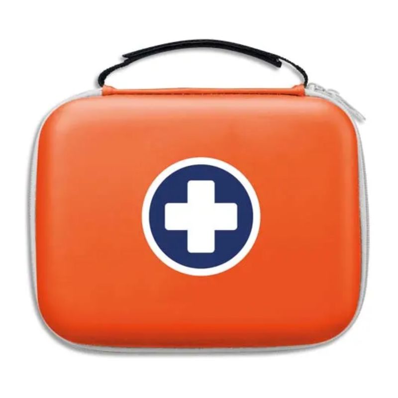 LABORATOIRES ESCULAPE Trousse de secours Orange, 2 compartiments intérieur transparent, pour 10 personnes LABORATOIRES ESCULAPE Trousse de secours Orange, 2 compartiments intérieur transparent, pour 10 personnes