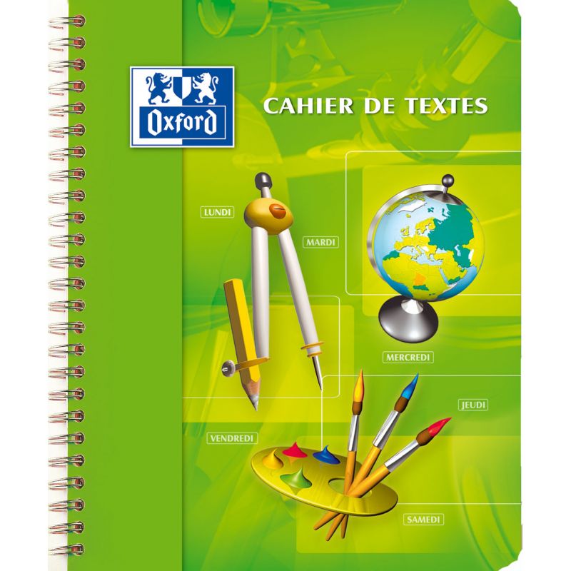 OXFORD Cahier de texte spirale format 17x22cm 148 pages grands carreaux séyès 90g OXFORD Cahier de texte spirale format 17x22cm 148 pages grands carreaux séyès 90g