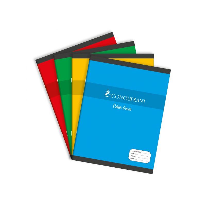 CONQUERANT Cahier d'essais 17x22cm 48 pages grands carreaux Séyès 60g CONQUERANT Cahier d'essais 17x22cm 48 pages grands carreaux Séyès 60g