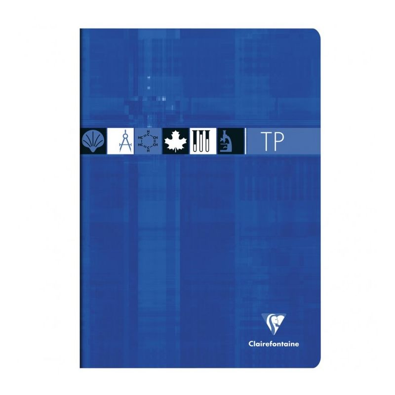 CLAIREFONTAINE Cahier de Travaux Pratiques format A4 60 pages grands carreaux Séyès+60 pages unies CLAIREFONTAINE Cahier de Travaux Pratiques format A4 60 pages grands carreaux Séyès+60 pages unies
