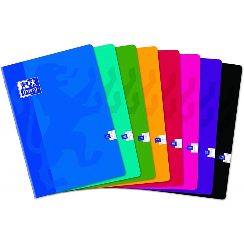 OXFORD Cahier COLORLIFE piqûre 140 pages grands carreaux Séyès format A4 OXFORD Cahier COLORLIFE piqûre 140 pages grands carreaux Séyès format A4