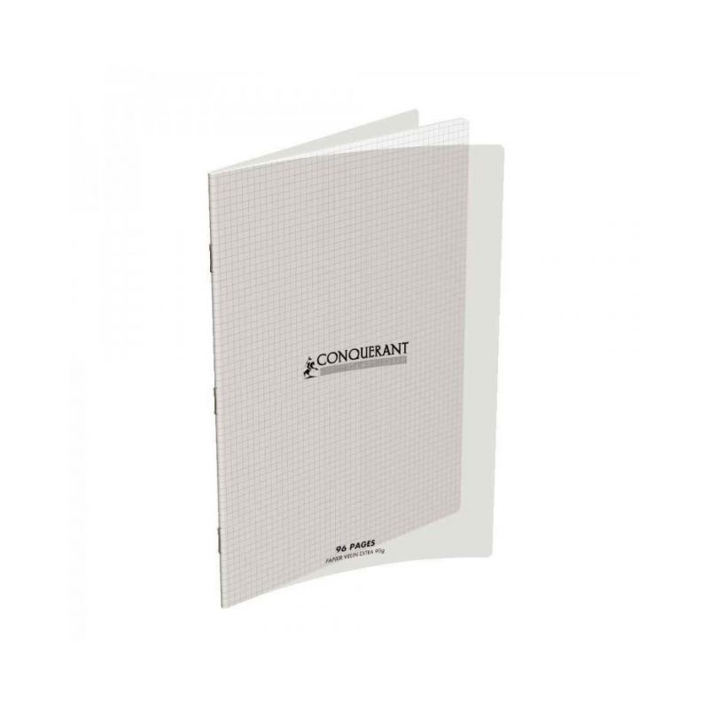 CONQUERANT Cahier format 24x32cm 48 pages 90g petits carreaux couverture incolore CONQUERANT Cahier format 24x32cm 48 pages 90g petits carreaux couverture incolore