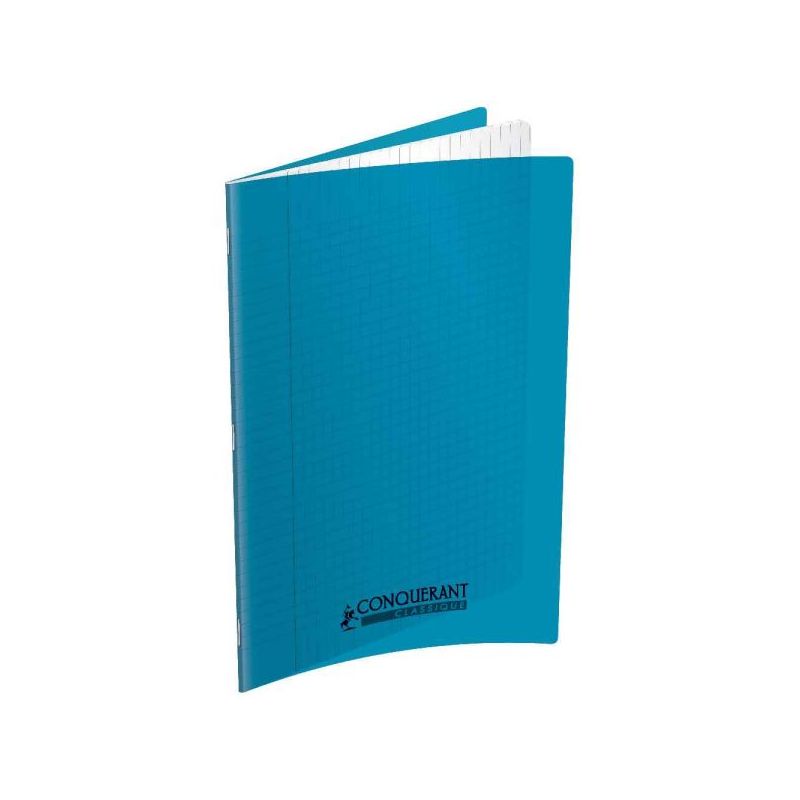 CONQUERANT Cahier 24x32cm 96 pages 90g grands carreaux Séyès coloris turquoise CONQUERANT Cahier 24x32cm 96 pages 90g grands carreaux Séyès coloris turquoise