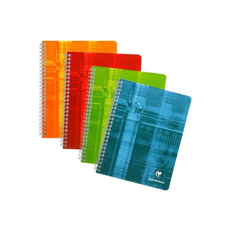 CLAIREFONTAINE Cahier reliure spirale format 17x22 cm 180 pages grands carreaux séyès CLAIREFONTAINE Cahier reliure spirale format 17x22 cm 180 pages grands carreaux séyès