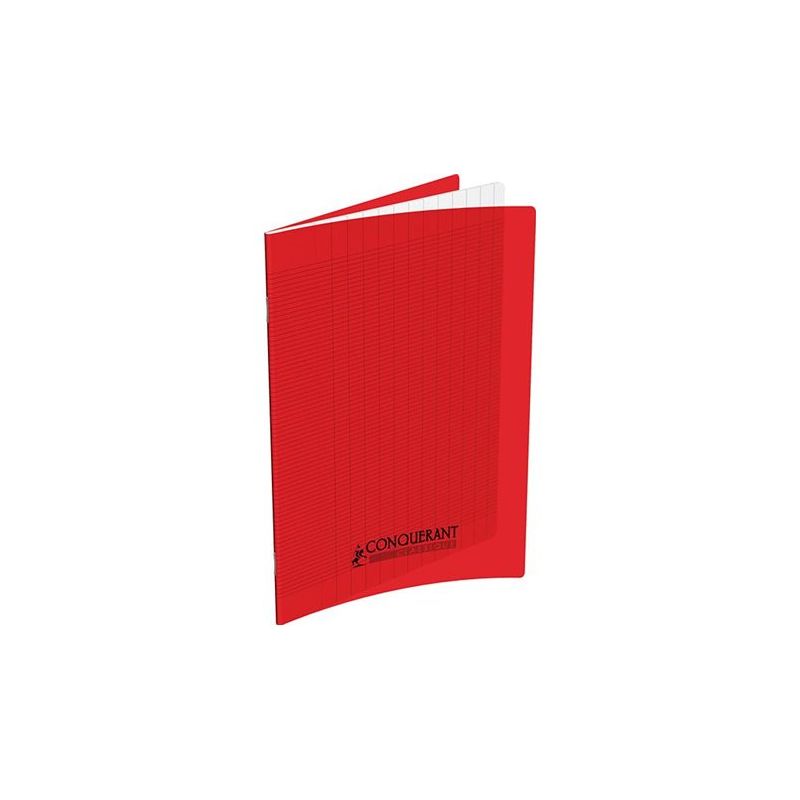 CONQUERANT Cahier format 17x22cm 48 pages 90g grands carreaux Séyès Coloris rouge CONQUERANT Cahier format 17x22cm 48 pages 90g grands carreaux Séyès Coloris rouge