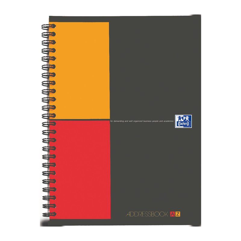 OXFORD Cahier ADRESSBOOK spirales 144 pages 80g réglure bi-colore 17x21cm OXFORD Cahier ADRESSBOOK spirales 144 pages 80g réglure bi-colore 17x21cm
