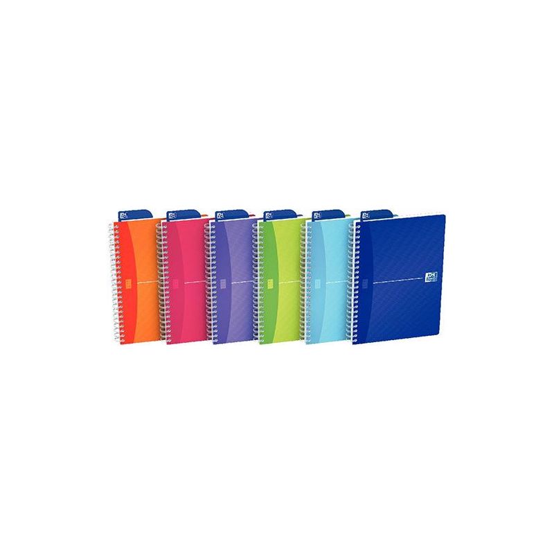 OXFORD Cahier COLOR reliure spirale format A4 180 pages petits carreaux OXFORD Cahier COLOR reliure spirale format A4 180 pages petits carreaux