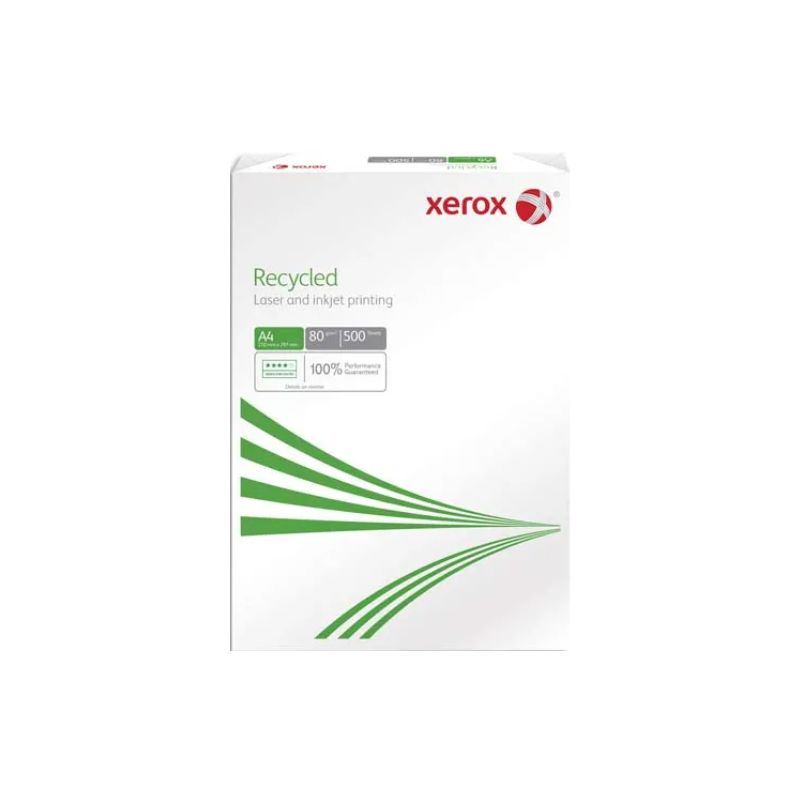 XEROX Ramette de 500 feuilles A4 80g papier 100% recyclé Blanc XEROX Ramette de 500 feuilles A4 80g papier 100% recyclé Blanc
