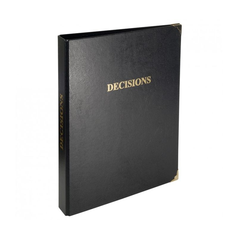 EXACOMPTA Registre décision Noir, 4 coins métal doré format 32x26cm - Livré avec 1 recharge de 100 feuilles EXACOMPTA Registre décision Noir, 4 coins métal doré format 32x26cm - Livré avec 1 recharge de 100 feuilles