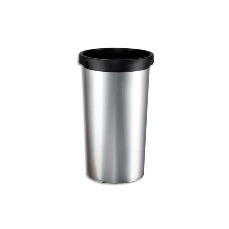 VILEDA Collecteur rond Iris 50L en PP - Diamètre 38cm, hauteur 73 cm coloris Gris