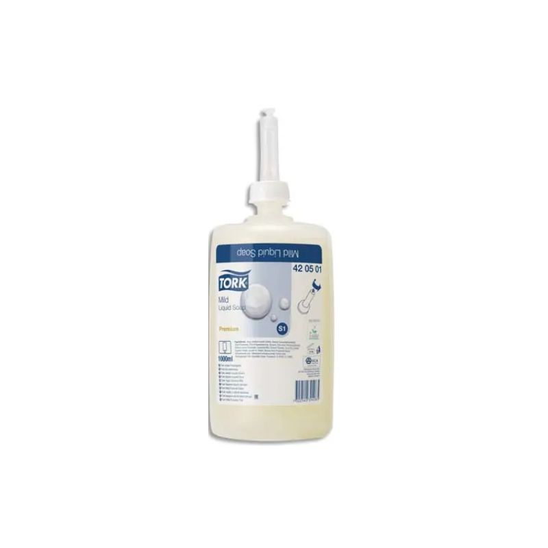 TORK Lot de 6 recharges d'1 litre de savon liquide doux parfumé usage courant pour distributeur S1 TORK Lot de 6 recharges d'1 litre de savon liquide doux parfumé usage courant pour distributeur S1