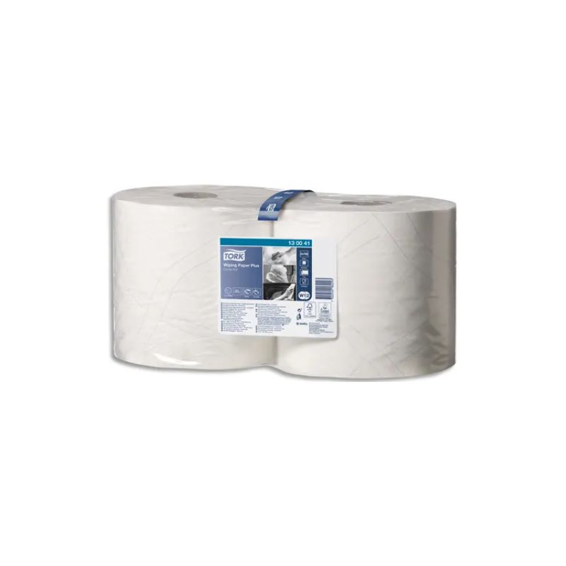TORK Lot de 2 Bobines Papier d'essuyage Plus Combi Roll 2 plis 750 formats prédécoupés 255m Blanc TORK Lot de 2 Bobines Papier d'essuyage Plus Combi Roll 2 plis 750 formats prédécoupés 255m Blanc