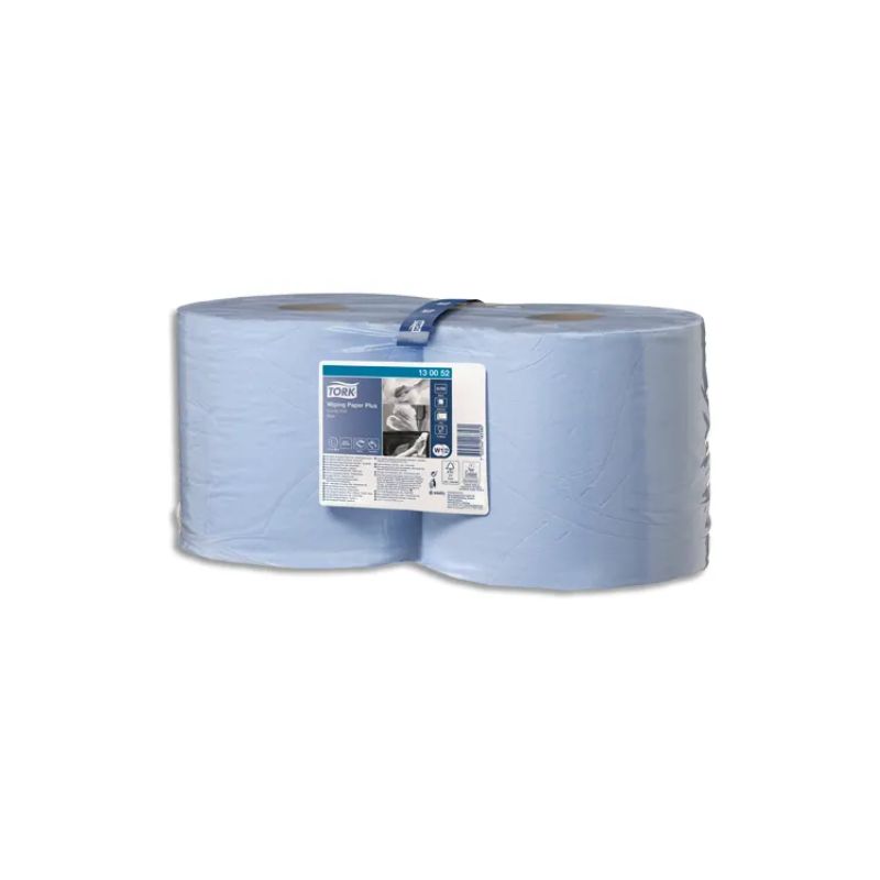 TORK Lot de 2 bobines Papier d'essuyage Plus Combi Roll 2 plis 750 formats prédécoupés 255m Bleu TORK Lot de 2 bobines Papier d'essuyage Plus Combi Roll 2 plis 750 formats prédécoupés 255m Bleu