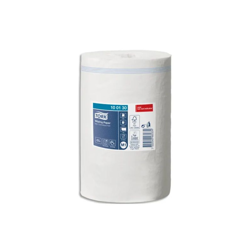 TORK Lot de 11 Bobines papier d'essuyage Plus à dévidage central M1 120 mètres, non prédécoupé Blanc TORK Lot de 11 Bobines papier d'essuyage Plus à dévidage central M1 120 mètres, non prédécoupé Blanc