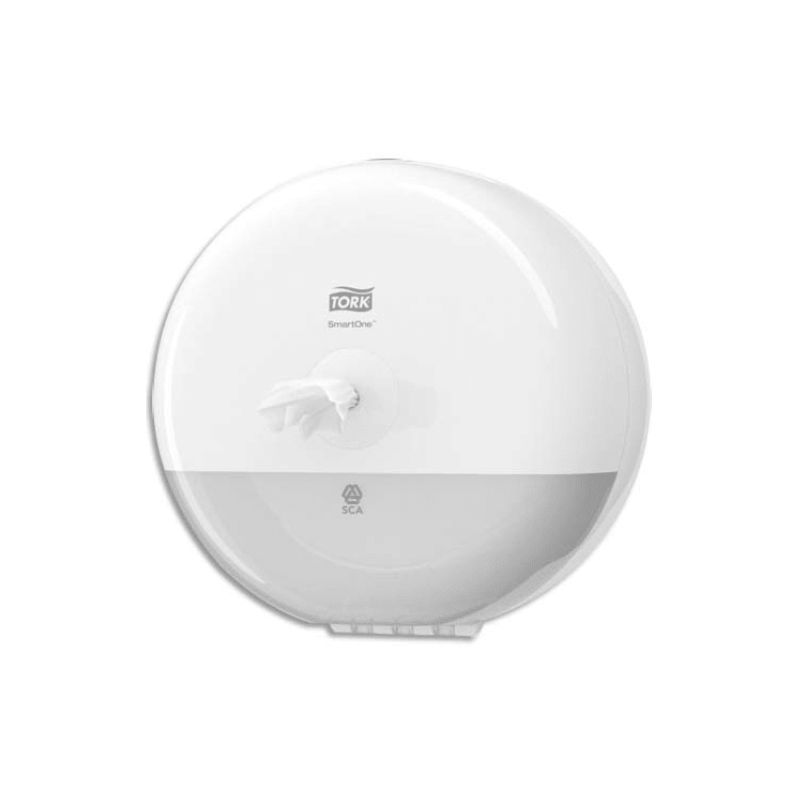 TORK Mini Distributeur de papier toilette en rouleau SmartOne T9 Blanc ABS - Diamètre 21,9 cm TORK Mini Distributeur de papier toilette en rouleau SmartOne T9 Blanc ABS - Diamètre 21,9 cm