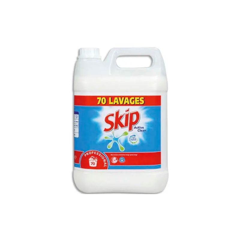 SKIP Bidon de 5 Litres Lessive liquide standard 70 lavages anti : calcaire, corrosion et redéposition SKIP Bidon de 5 Litres Lessive liquide standard 70 lavages anti : calcaire, corrosion et redéposition