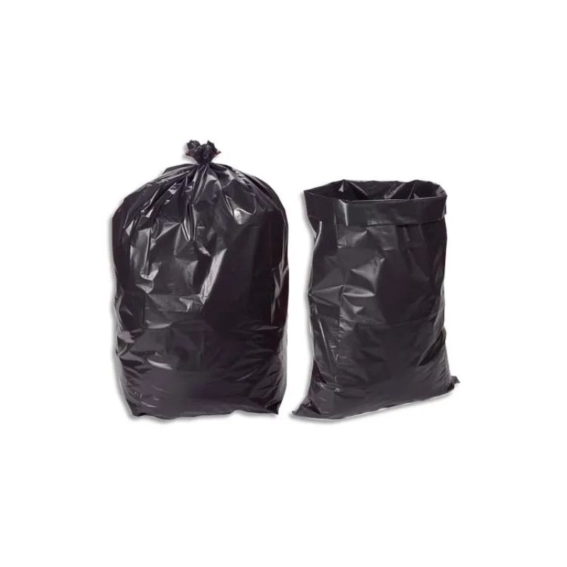Boîte de 100 sacs poubelles 130 litres Noir très résistant 75 microns Boîte de 100 sacs poubelles 130 litres Noir très résistant 75 microns