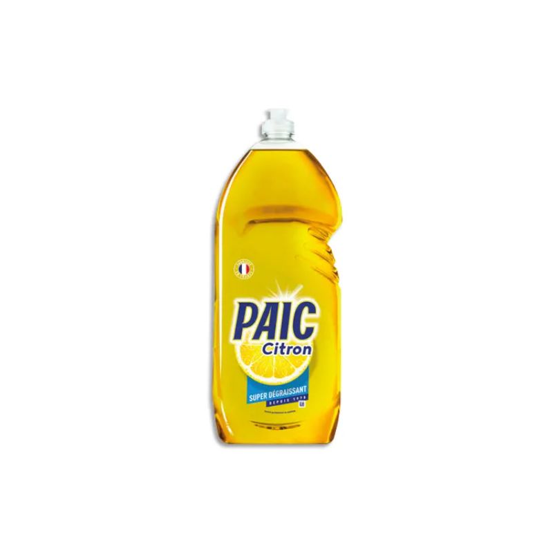 PAIC CITRON Flacon d'1,5 litre de liquide vaisselle parfumé au citron Excel+, dégraissant concentré PAIC CITRON Flacon d'1,5 litre de liquide vaisselle parfumé au citron Excel+, dégraissant concentré