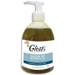 TOPMAIN Flacon poussoir 300 ml de Savon de Marseille liquide enrichi à l'huile d'Olive