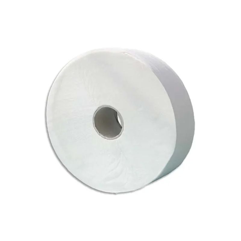 Colis de 6 Bobines de papier toilette Jumbo Blanc 1 pli - Longueur 600 m x D27 cm, mandrin 8,5 cm Colis de 6 Bobines de papier toilette Jumbo Blanc 1 pli - Longueur 600 m x D27 cm, mandrin 8,5 cm