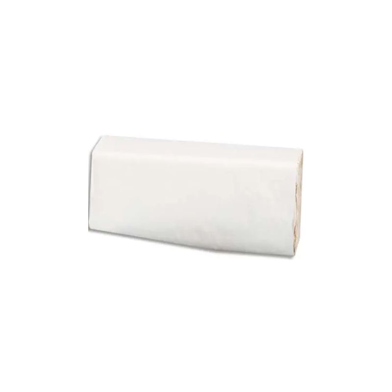 Colis de 15 Paquets de 250 Essuie-mains neutre enchevêtrés 2 plis en V, Format 23 x 25 cm Distributeur H3
