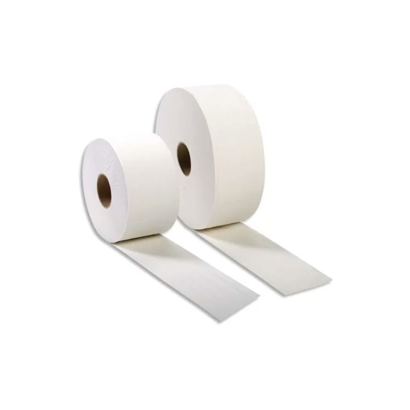 Colis de 12 Bobines de papier toilette 2 plis Blanc Longueur 170 mètres x D19 cm, mandrin D6 cm Colis de 12 Bobines de papier toilette 2 plis Blanc Longueur 170 mètres x D19 cm, mandrin D6 cm