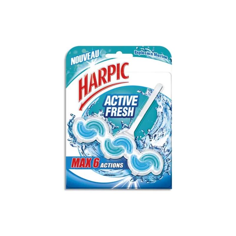 HARPIC Bloc WC Activ Fresh 6 actions pour cuvettes parfum marine HARPIC Bloc WC Activ Fresh 6 actions pour cuvettes parfum marine