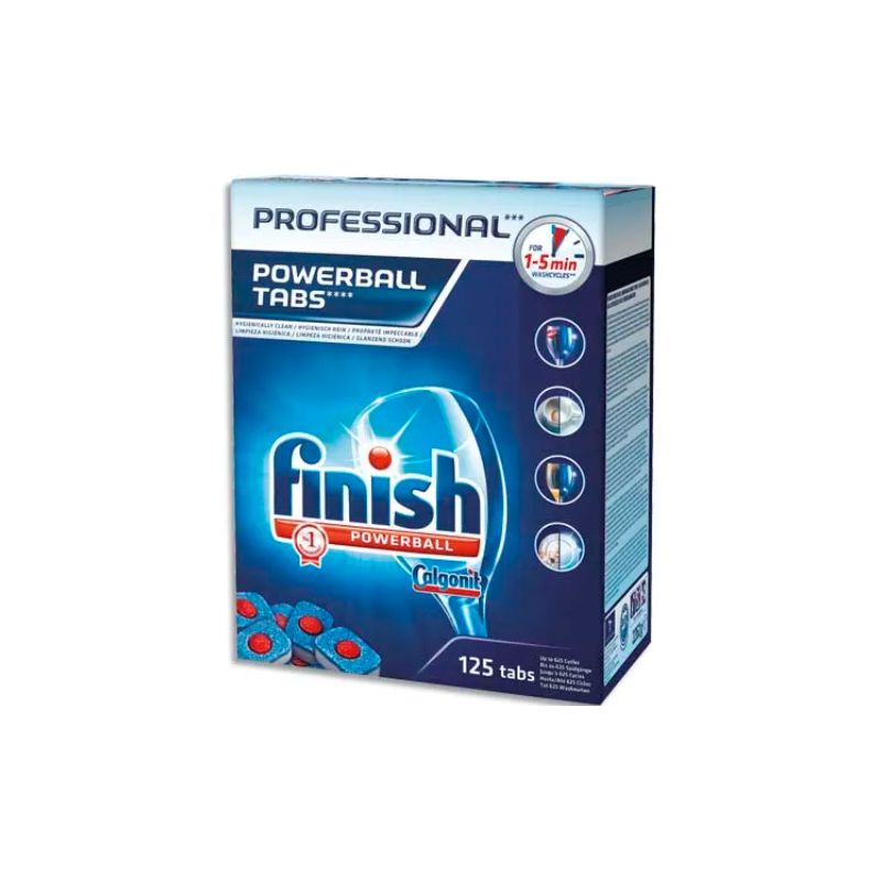  FINISH Boîte de 125 pastilles de lavage pour lave-vaisselle, cycles courts