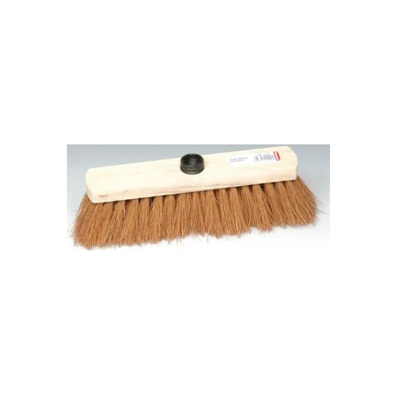 BROSSERIE THOMAS Balai coco fibre pure végétal, monture en bois 29 x 5,5 cm et douille en PP