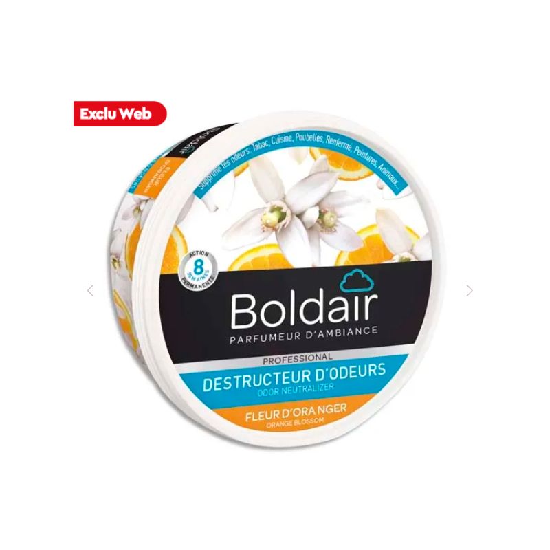BOLDAIR Pot 300g Gel destructeur d'odeurs fleur d'Oranger