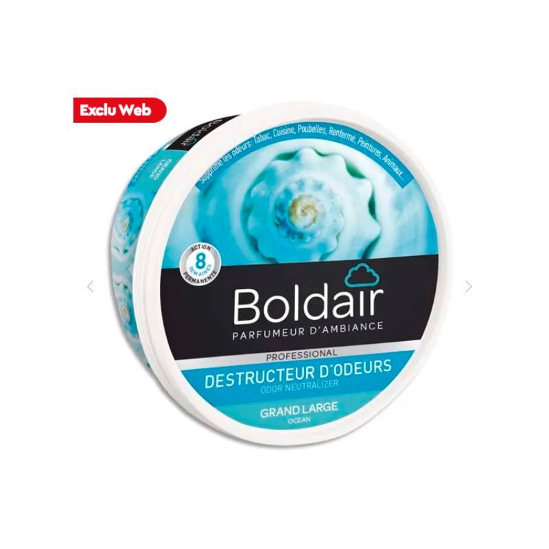 BOLDAIR Pot 300g Gel destructeur d'odeurs parfum grand large BOLDAIR Pot 300g Gel destructeur d'odeurs parfum grand large