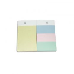 WONDAY Recharge 4 blocs pour support format A6. 1 bloc 102x75mm + 3 blocs 34x75mm coloris pastel