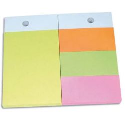 WONDAY Recharge 1 bloc 51x75 mm pour support format A6. Couleurs néons