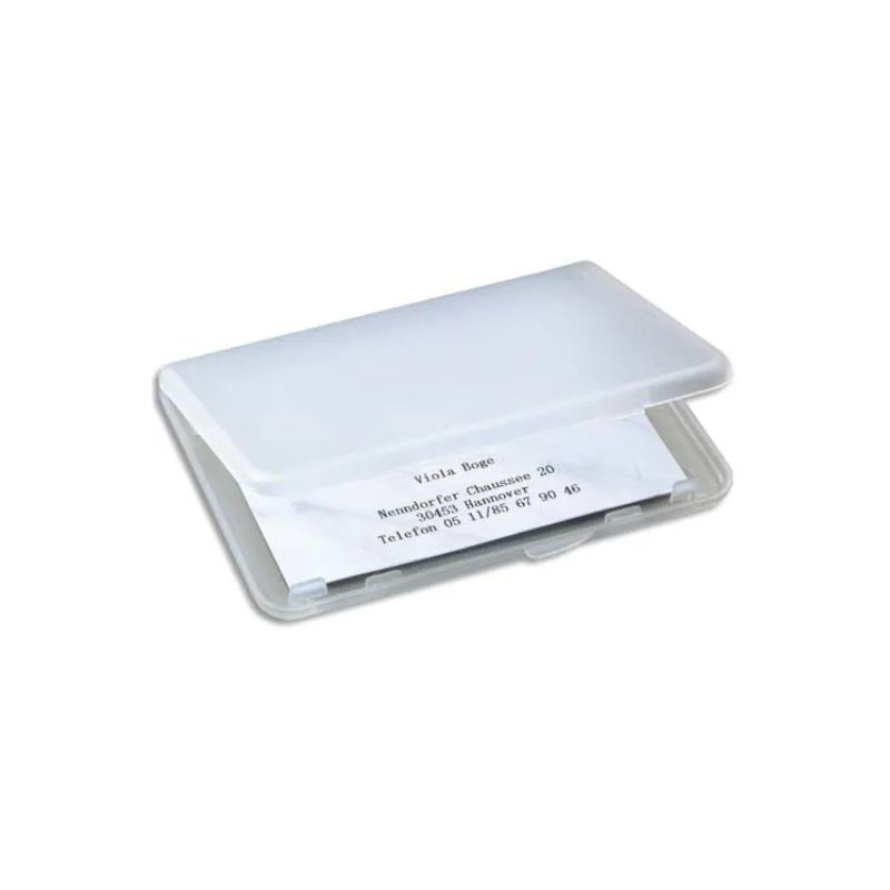 SIGEL Etui à cartes en plastique, transparent, jusqu'à 25 cartes (89 x 57mm). Dimensions L10 x H1 x P7 cm SIGEL Etui à cartes en plastique, transparent, jusqu'à 25 cartes (89 x 57mm). Dimensions L10 x H1 x P7 cm