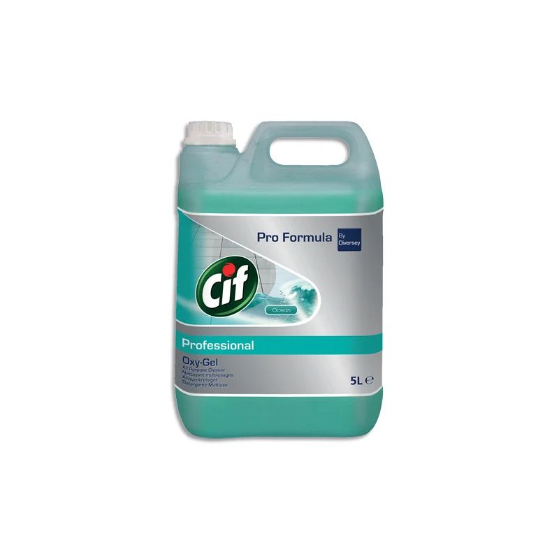CIF PROFESSIONAL Bidon 5 Litres nettoyant multiusage oxygel à l'oxygène actif fraîcheur océan Pro Formula CIF PROFESSIONAL Bidon 5 Litres nettoyant multiusage oxygel à l'oxygène actif fraîcheur océan Pro Formula