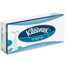 KLEENEX Boîte rectangulaire de 72 mouchoirs 3 plis - Dimensions L23 x H4,6 x P11,4 cm coloris Blanc