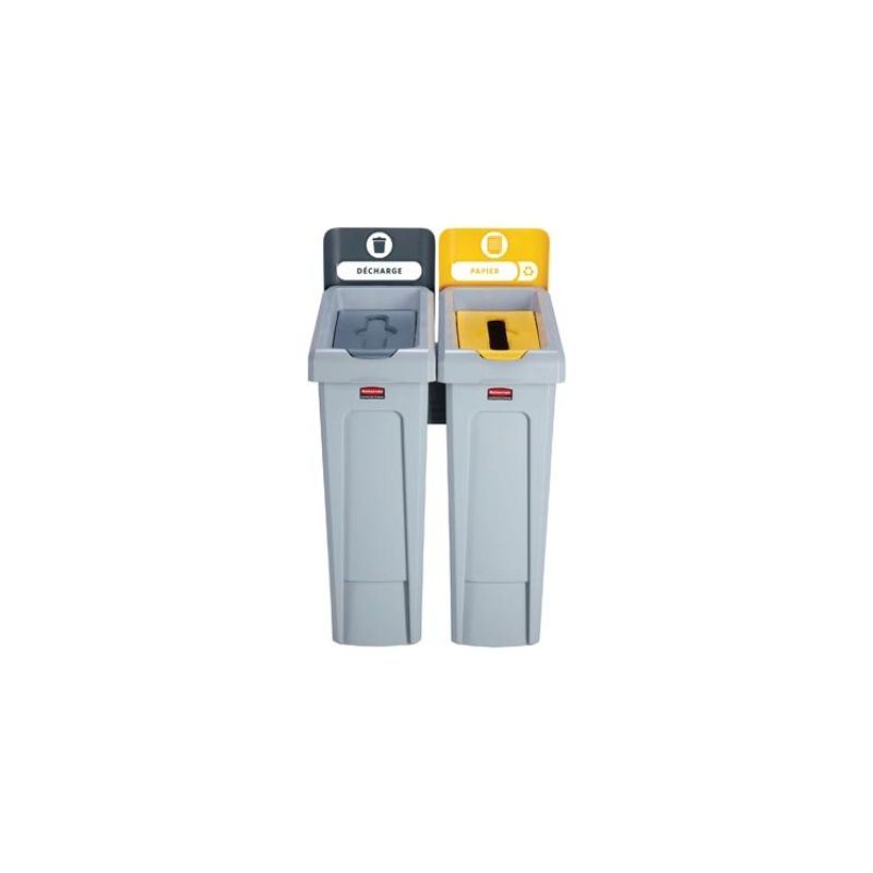 RUBBERMAID Jeu de 10 étiquettes autocollantes de flux de déchets Blanches pour Collecteur Slim Jim RUBBERMAID Jeu de 10 étiquettes autocollantes de flux de déchets Blanches pour Collecteur Slim Jim