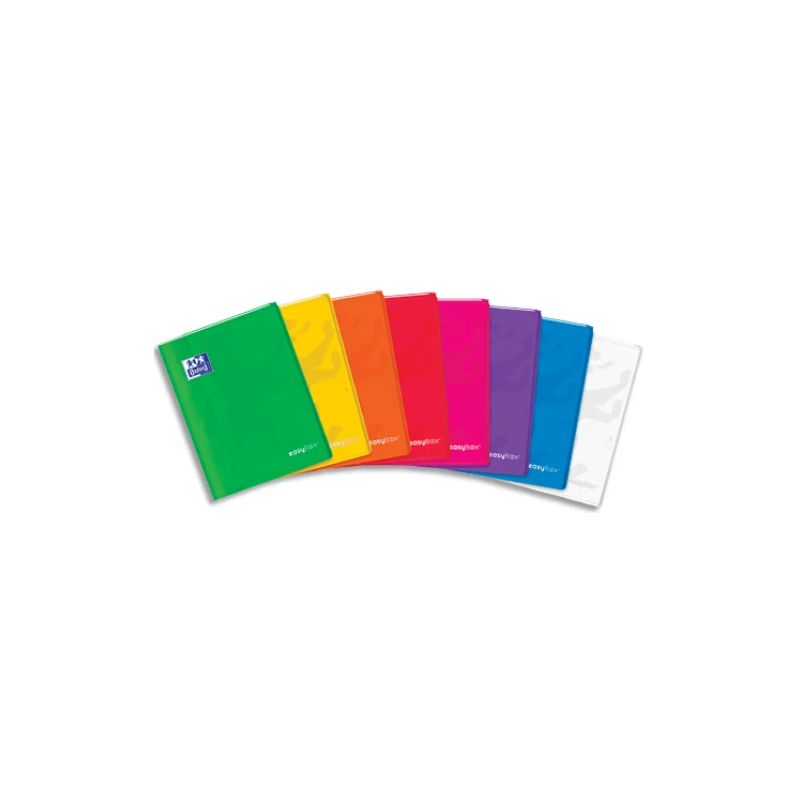 OXFORD Cahier EASY BOOK couverture PP reliure piqûre 48 pages séyès format 24x32cm. Coloris assortis