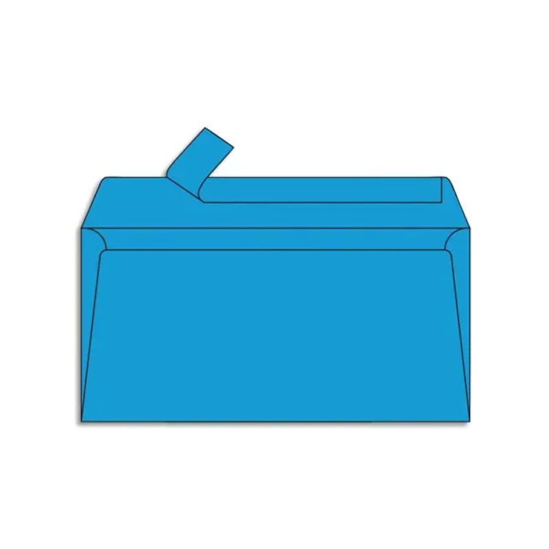 CLAIREFONTAINE Paquet de 20 enveloppes 120g POLLEN 11x22cm (DL). Coloris Bleu turquoise CLAIREFONTAINE Paquet de 20 enveloppes 120g POLLEN 11x22cm (DL). Coloris Bleu turquoise