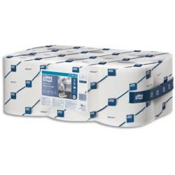 TORK Lot de 6 Bobines Maxi Reflex papier d'essuyage à dévidage central feuille à feuille 114m 1 pli Blan