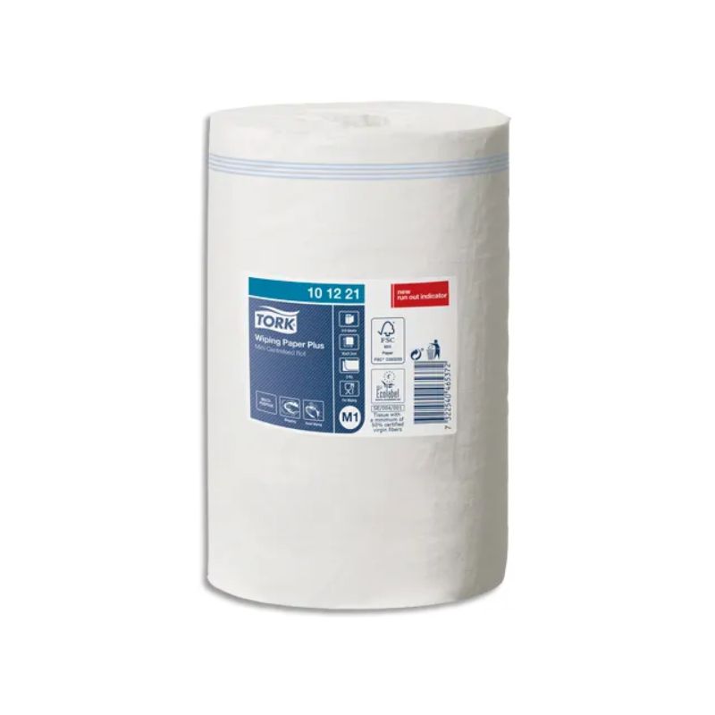 TORK Lot de 11 Bobines papier d'essuyage Plus Mini à dévidage central M1 75m Format 21,5 x 35 cm Blanc TORK Lot de 11 Bobines papier d'essuyage Plus Mini à dévidage central M1 75m Format 21,5 x 35 cm Blanc
