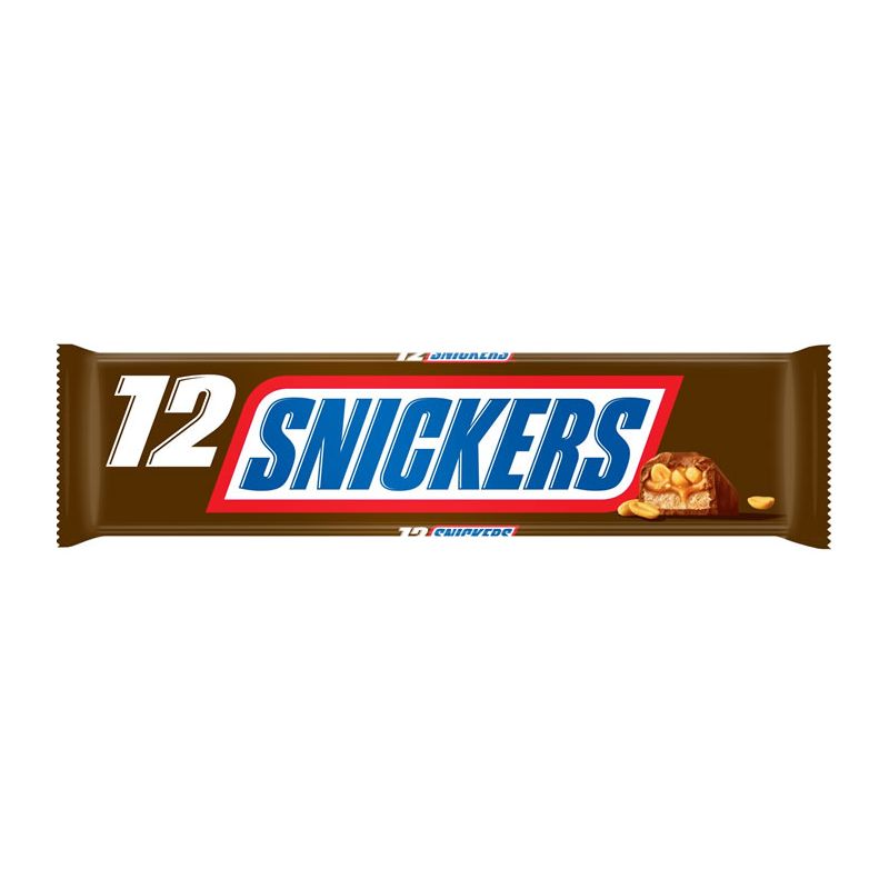 Snickers : Barres chocolatées nappé au caramel et cacahuètes Snickers : Barres chocolatées nappé au caramel et cacahuètes
