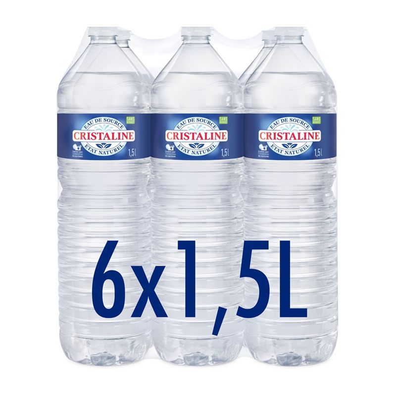 CRISTALINE : Eau de source (1,5L) CRISTALINE : Eau de source (1,5L)