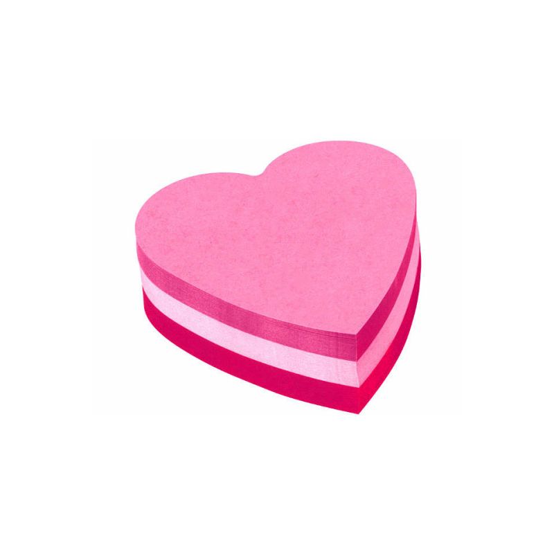 POST-IT Bloc repositionnable 225 feuilles forme coeur POST-IT Bloc repositionnable 225 feuilles forme coeur