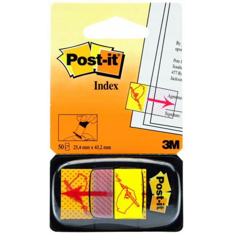 POST-IT Carte de 50 marque pages signez ici POST-IT Carte de 50 marque pages signez ici