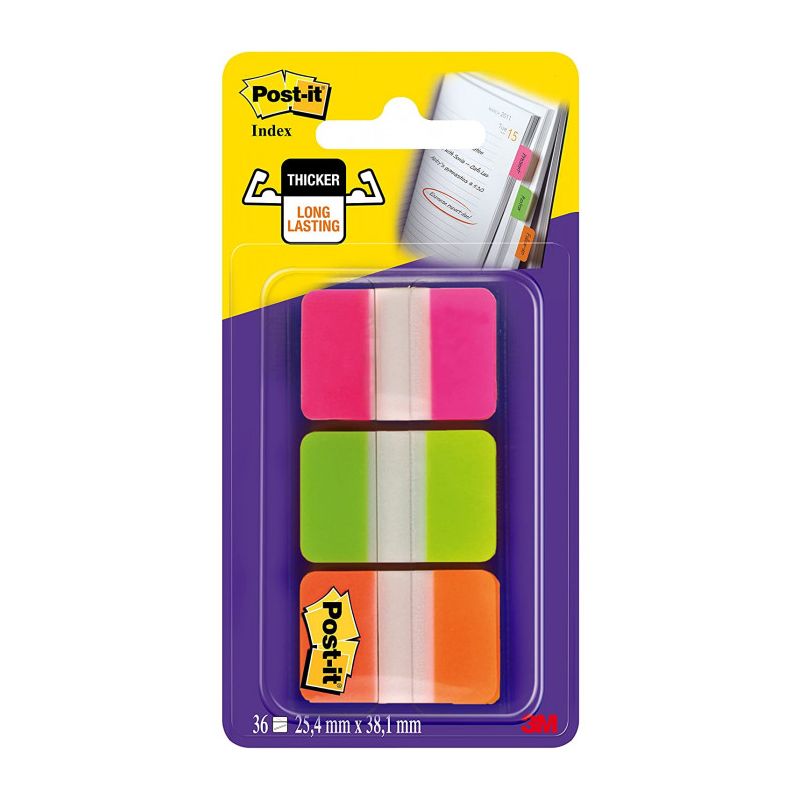 POST-IT Marque-pages rigides (3x22) couleurs vives POST-IT Marque-pages rigides (3x22) couleurs vives