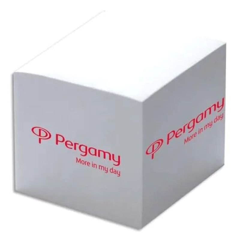 PERGAMY Cube 9 x 9 x 8 cm de 6 feuilles papier Blanc PERGAMY Cube 9 x 9 x 8 cm de 6 feuilles papier Blanc