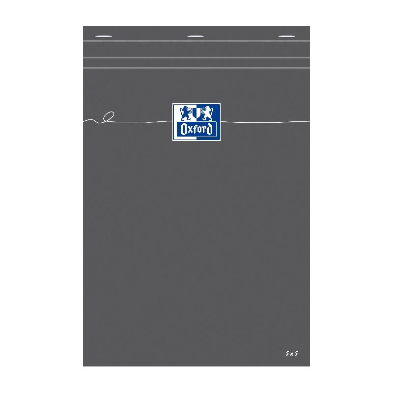 OXFORD Bloc de direction Gris agrafé non perforé, réglure pleine page 5x5 210x297 OXFORD Bloc de direction Gris agrafé non perforé, réglure pleine page 5x5 210x297