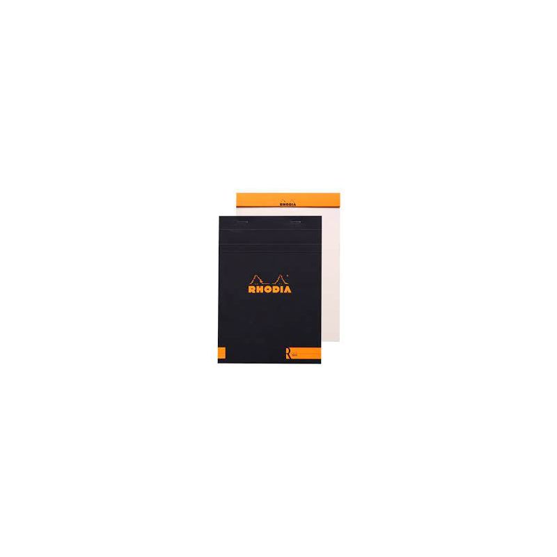 RHODIA Bloc coloR agrafé en-tête 14,8x21cm (n°16) 140 pages lignées. Couverture rembordée Noire RHODIA Bloc coloR agrafé en-tête 14,8x21cm (n°16) 140 pages lignées. Couverture rembordée Noire